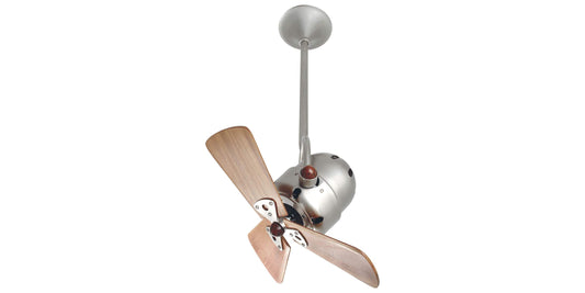 BD-BN-WD Matthews Bianca Direcional 16" Ceiling Fan in Brushed Nickel with Mahogany Blades