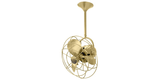 BD-BRBR-MTL Matthews Bianca Direcional 13" Ceiling Fan in Brushed Brass with Brushed Brass Blades