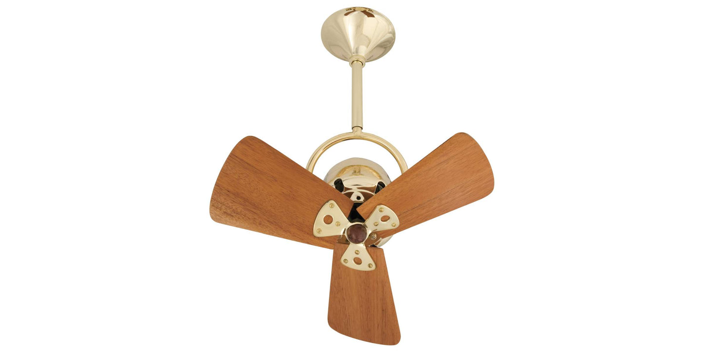 BD-BRBR-WD Matthews Bianca Direcional 16" Ceiling Fan in Brushed Brass with Mahogany Blades