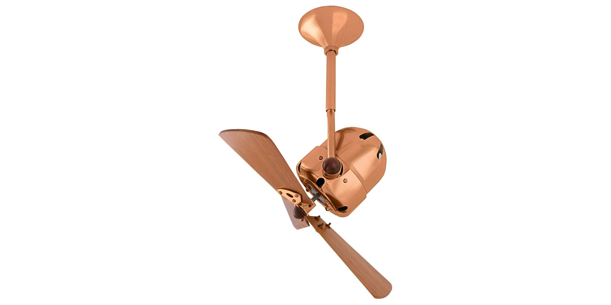 BD-BRCP-WD Matthews Bianca Direcional 16" Ceiling Fan in Brushed Copper with Mahogany Blades