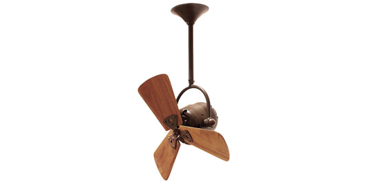 BD-BZZT-WD Matthews Bianca Direcional 16" Ceiling Fan in Bronzette with Mahogany Blades