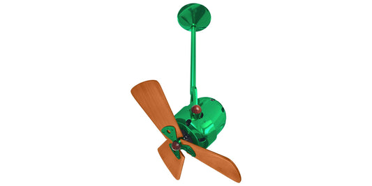 BD-GREEN-WD Matthews Bianca Direcional 16" Ceiling Fan in Esmerelda with Mahogany Blades