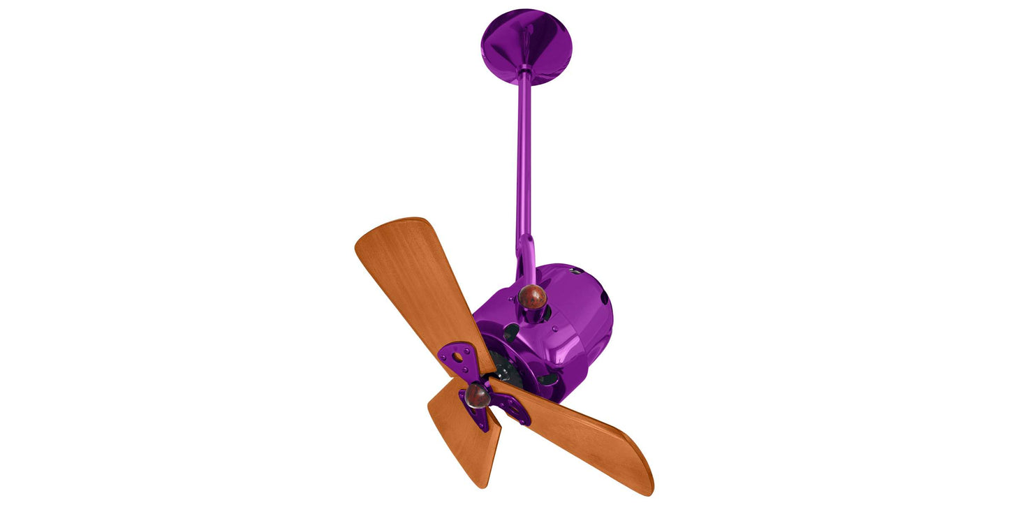 BD-LTPURPLE-WD Matthews Bianca Direcional 16" Ceiling Fan in Ametista with Mahogany Blades