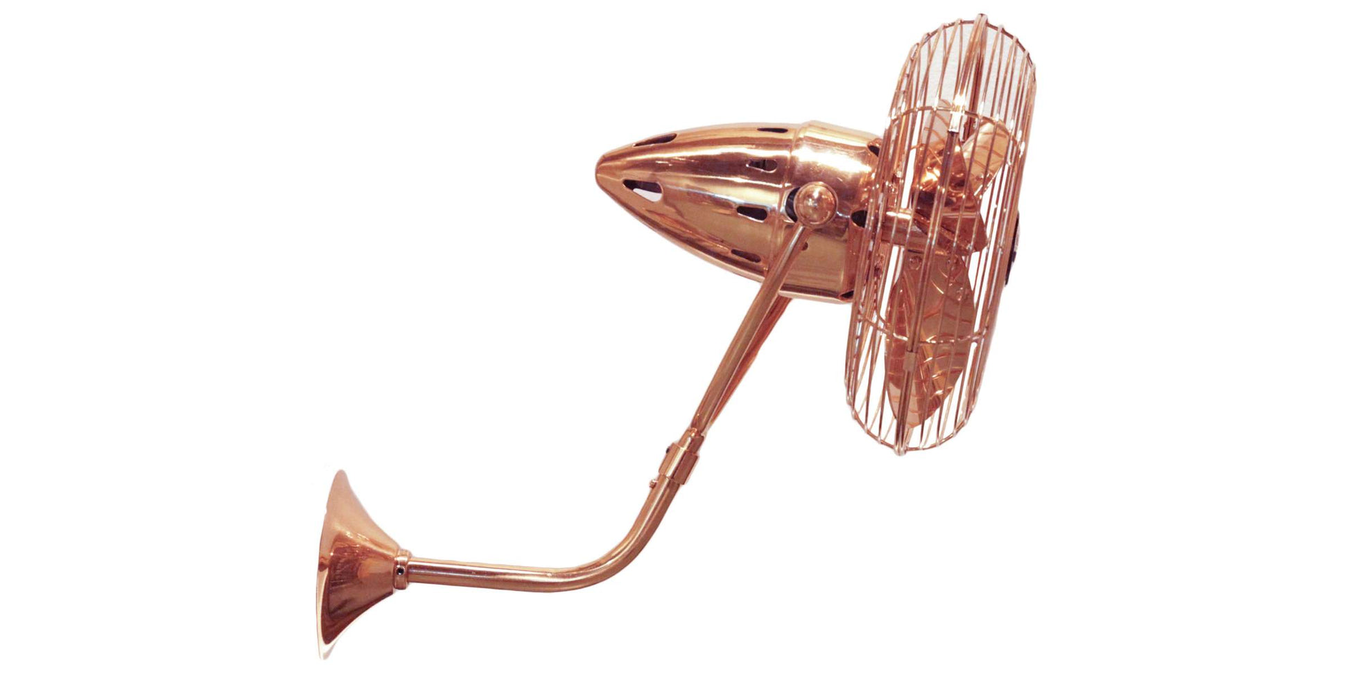 BP-CP-MTL Matthews Bruna Parede 13" Ceiling Fan in Polished Copper with Polished Copper Blades