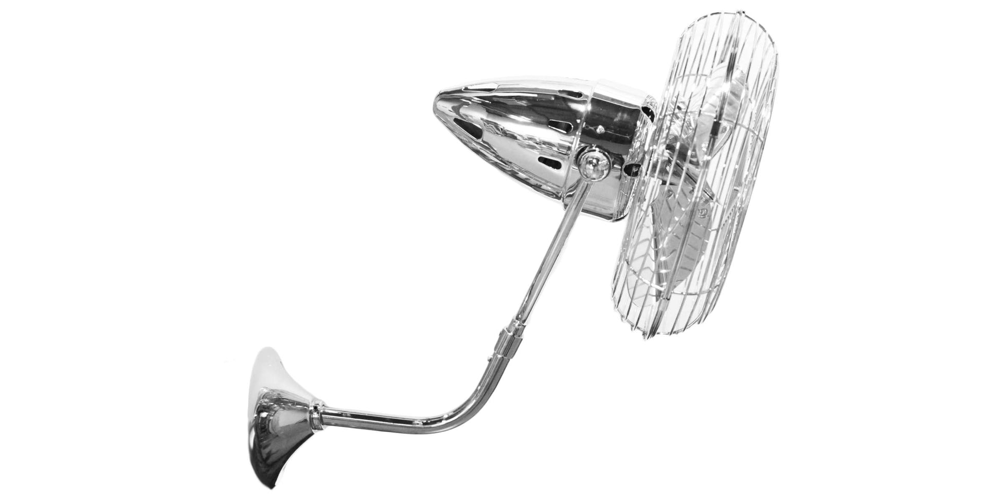 BP-CR-MTL Matthews Bruna Parede 13" Ceiling Fan in Polished Chrome with Polished Chrome Blades