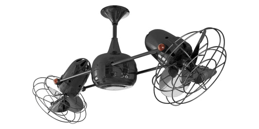 DD-BKN-MTL Matthews Duplo-Dinamico 39" Ceiling Fan in Black Nickel with Black Nickel Blades