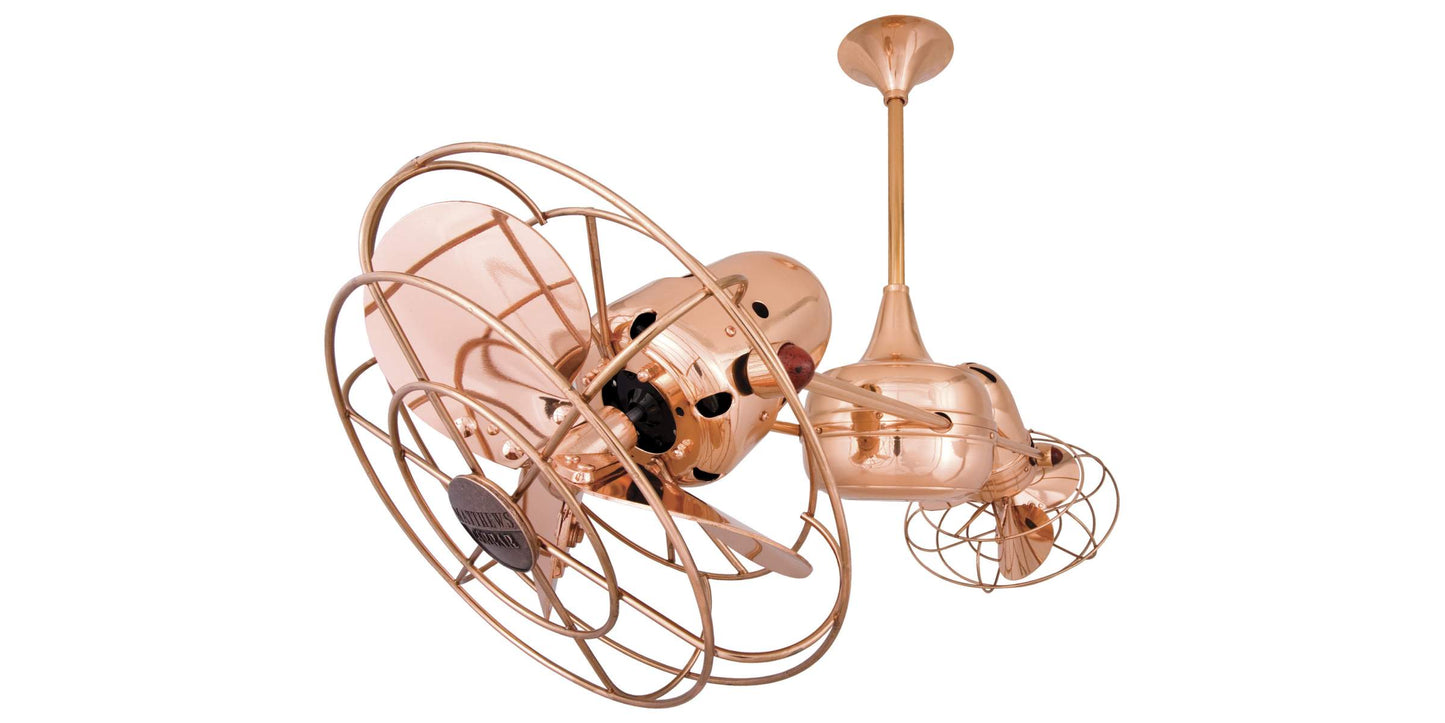 DD-CP-MTL Matthews Duplo-Dinamico 39" Ceiling Fan in Polished Copper with Polished Copper Blades