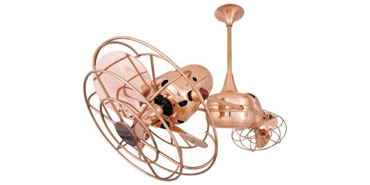 DD-CP-MTL Matthews Duplo-Dinamico 39" Ceiling Fan in Polished Copper with Polished Copper Blades