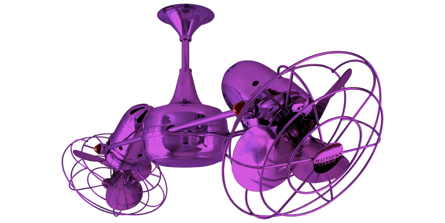 DD-LTPURPLE-MTL Matthews Duplo-Dinamico 39" Ceiling Fan in Light Purple with Ametista Blades