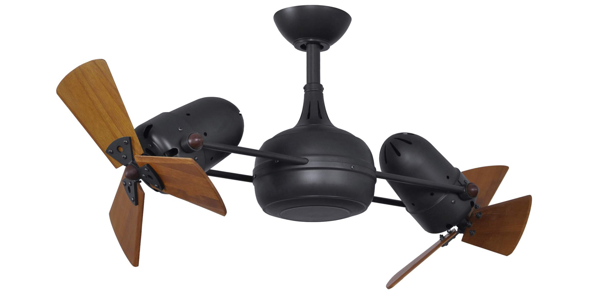 DG-BK-WD Atlas Dagny 38" Ceiling Fan in Matte Black with Mahogany Tone Blades