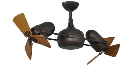 DG-TB-WD Atlas Dagny 38" Ceiling Fan in Textured Bronze with Mahogany Tone Blades