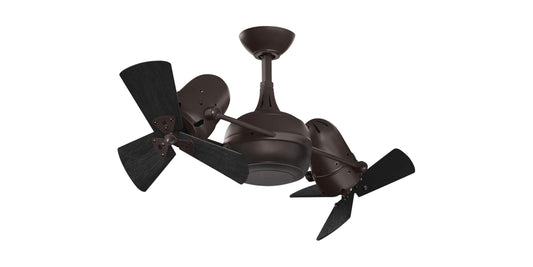 DG-TB-WDBK Atlas Dagny 38" Ceiling Fan in Textured Bronze with Matte Black  Blades