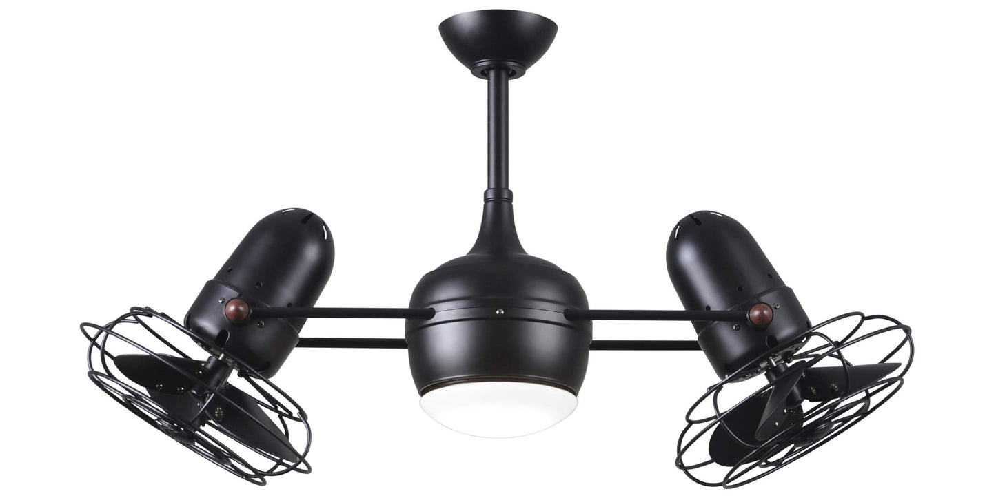 DGLK-BK-MTL Atlas Dagny 40" Ceiling Fan in Matte Black with Matte Black Blades