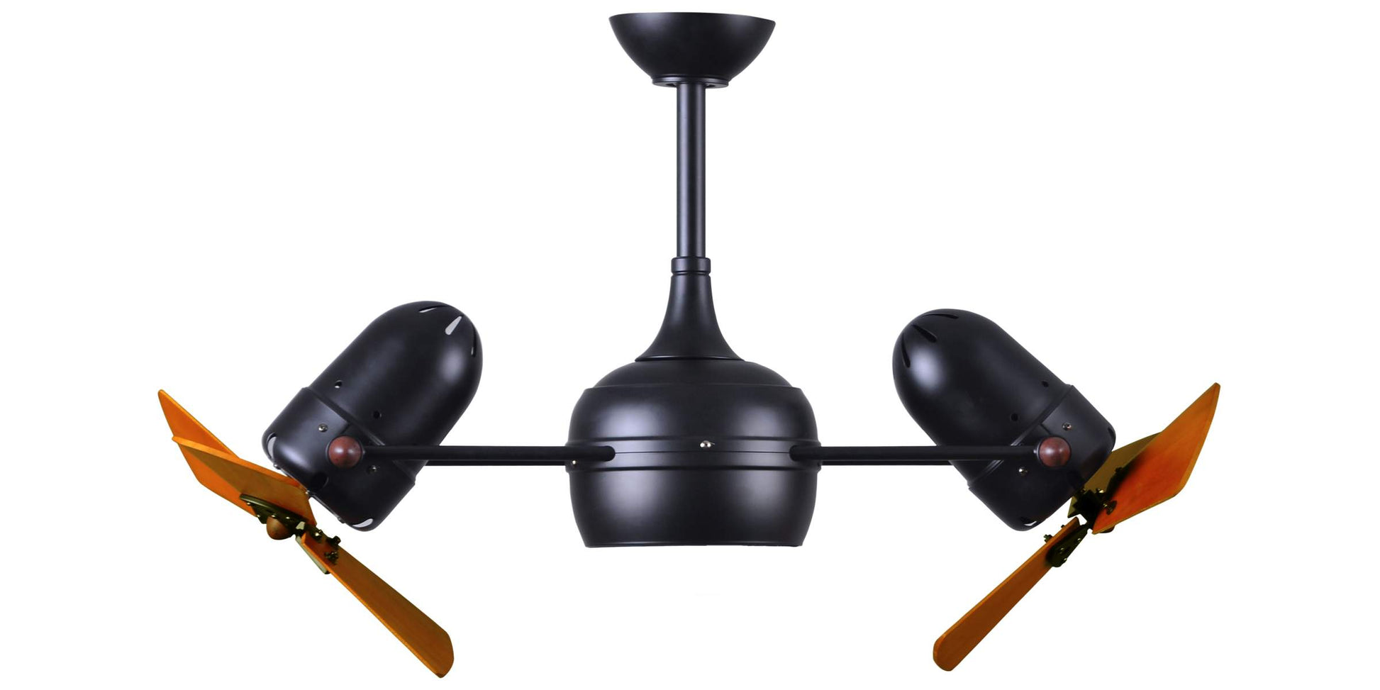 DGLK-BK-WD Atlas Dagny 38" Ceiling Fan in Matte Black with Mahogany Tone Blades