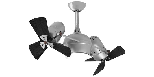 DGLK-BN-WDBK Atlas Dagny 38" Ceiling Fan in Brushed Nickel with Matte Black Blades