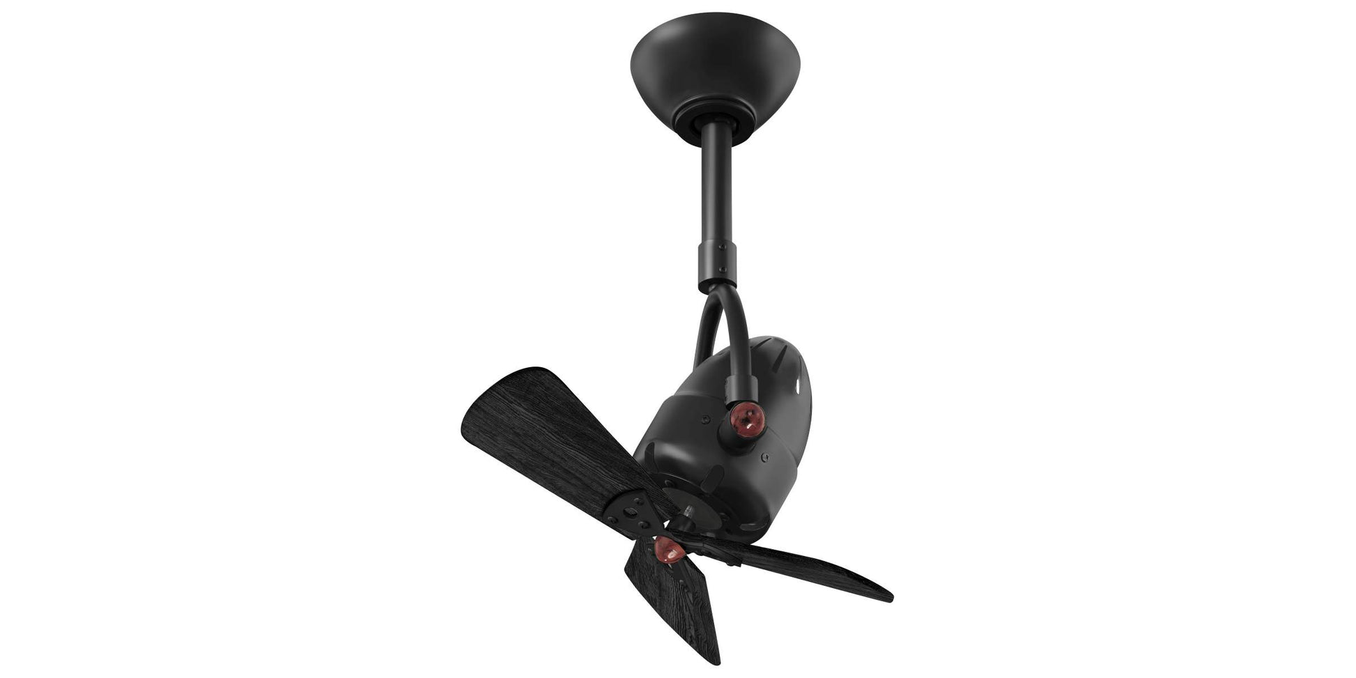 DI-BK-WDBK Atlas Diane 16" Ceiling Fan in Matte Black with Matte Black  Blades