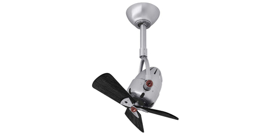 DI-BN-WDBK Atlas Diane 16" Ceiling Fan in Brushed Nickel with Matte Black Blades