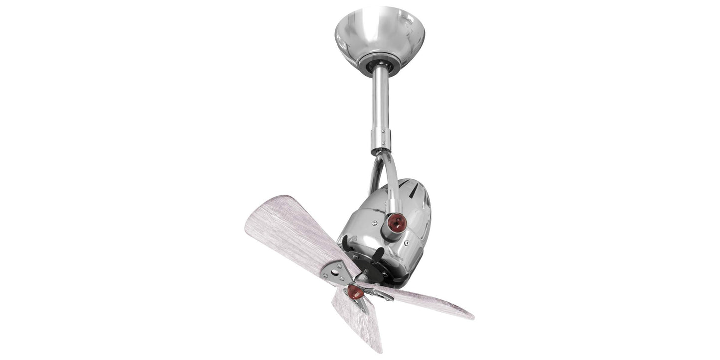 DI-CR-WDBW Atlas Diane 16" Ceiling Fan in Polished Chrome with Barnwood Tone Blades