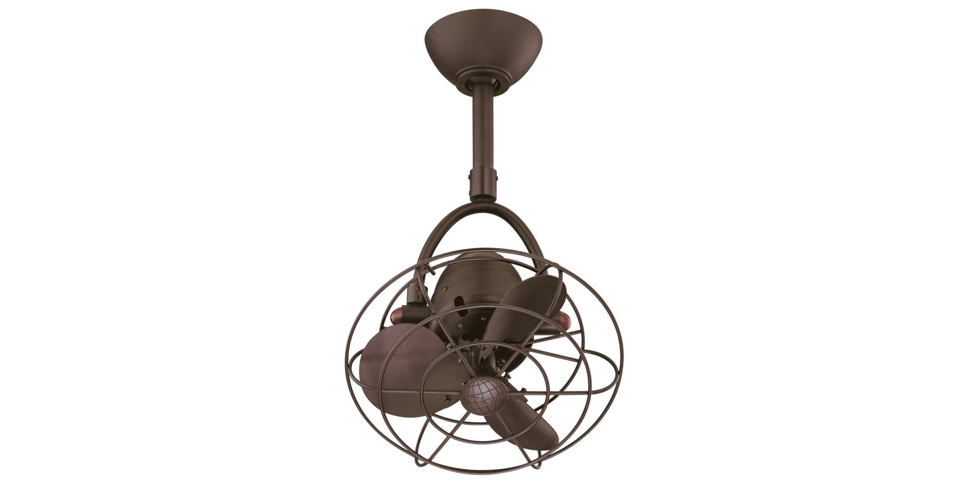 DI-TB-MTL Atlas Diane 13" Ceiling Fan in Textured Bronze with Textured Bronze Blades