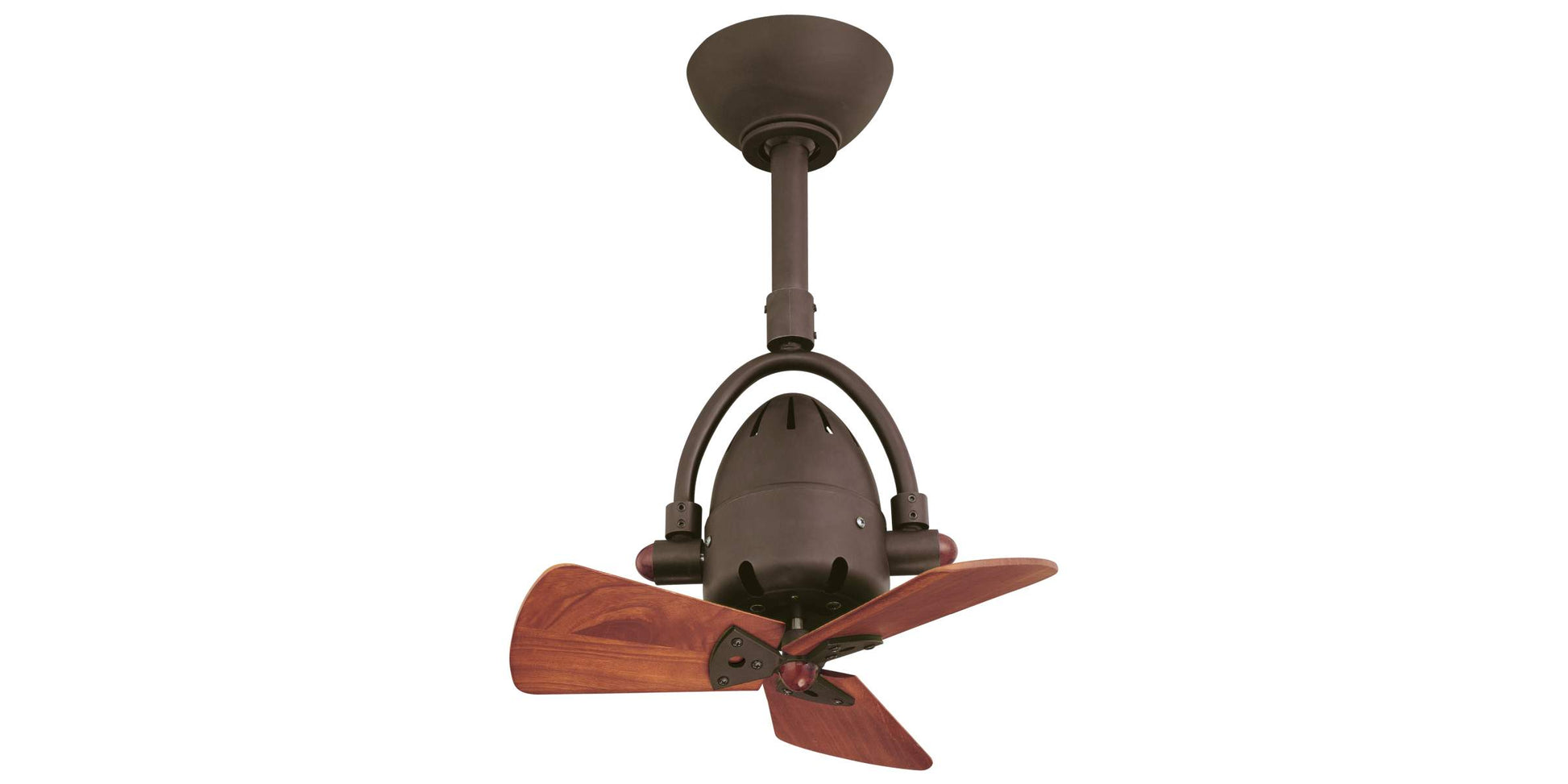 DI-TB-WD Atlas Diane 16" Ceiling Fan in Textured Bronze with Mahogany Tone Blades