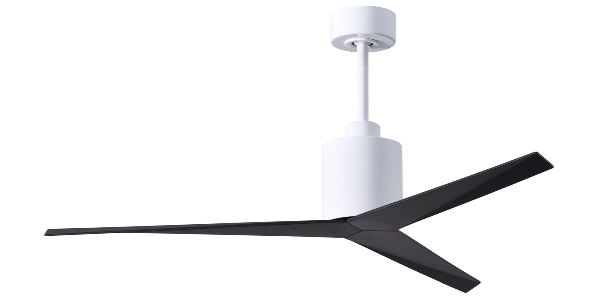 EK-WH-BK Atlas Eliza 56" Ceiling Fan in Gloss White with Matte Black Blades