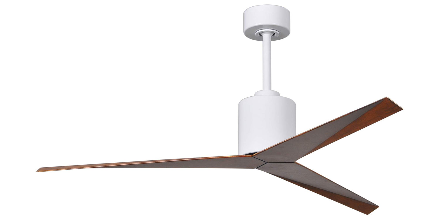 EK-WH-WN Atlas Eliza 56" Ceiling Fan in Gloss White with Walnut Tone Blades