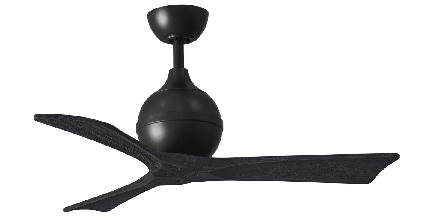 IR3-BK-BK-42 Atlas Irene 42" Ceiling Fan in Matte Black with Matte Black Blades