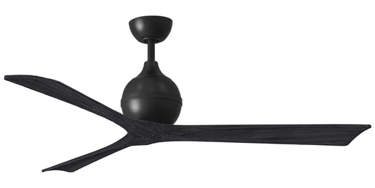 IR3-BK-BK-60 Atlas Irene 60" Ceiling Fan in Matte Black with Matte Black Blades