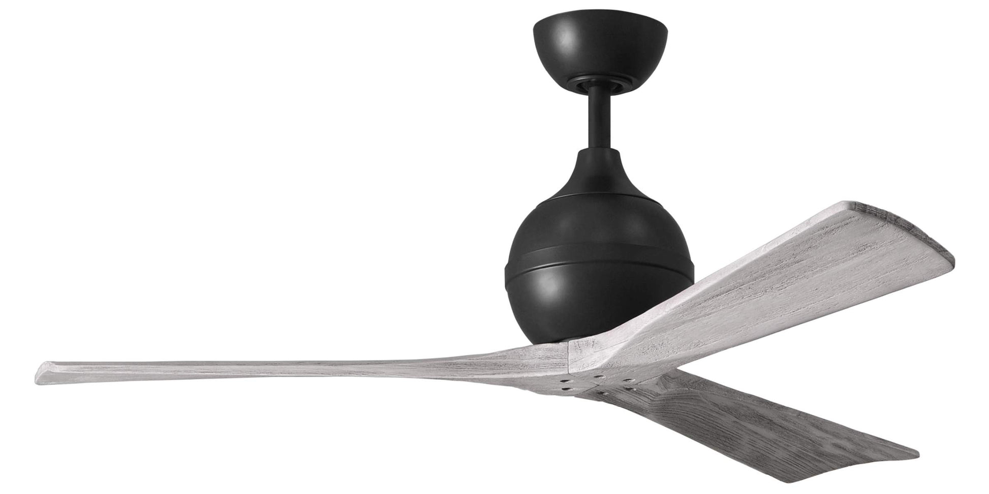 IR3-BK-BW-52 Atlas Irene 52" Ceiling Fan in Matte Black with Barnwood Tone Blades