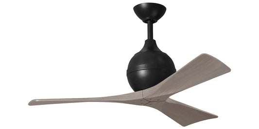 IR3-BK-GA-42 Atlas Irene 42" Ceiling Fan in Matte Black with Gray Ash Blades