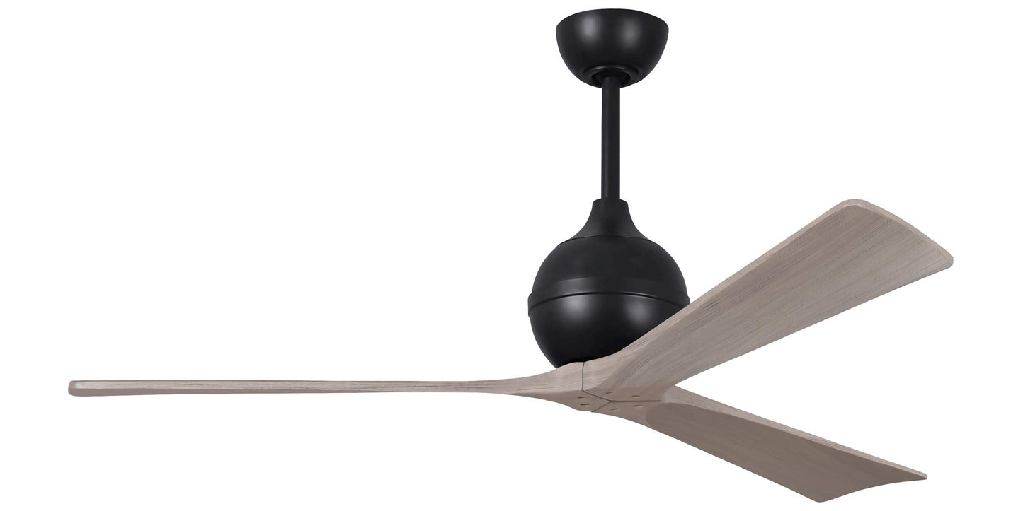 IR3-BK-GA-60 Atlas Irene 60" Ceiling Fan in Matte Black with Gray Ash Blades