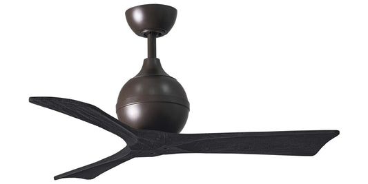 IR3-TB-BK-42 Atlas Irene 42" Ceiling Fan in Textured Bronze with Matte Black Blades