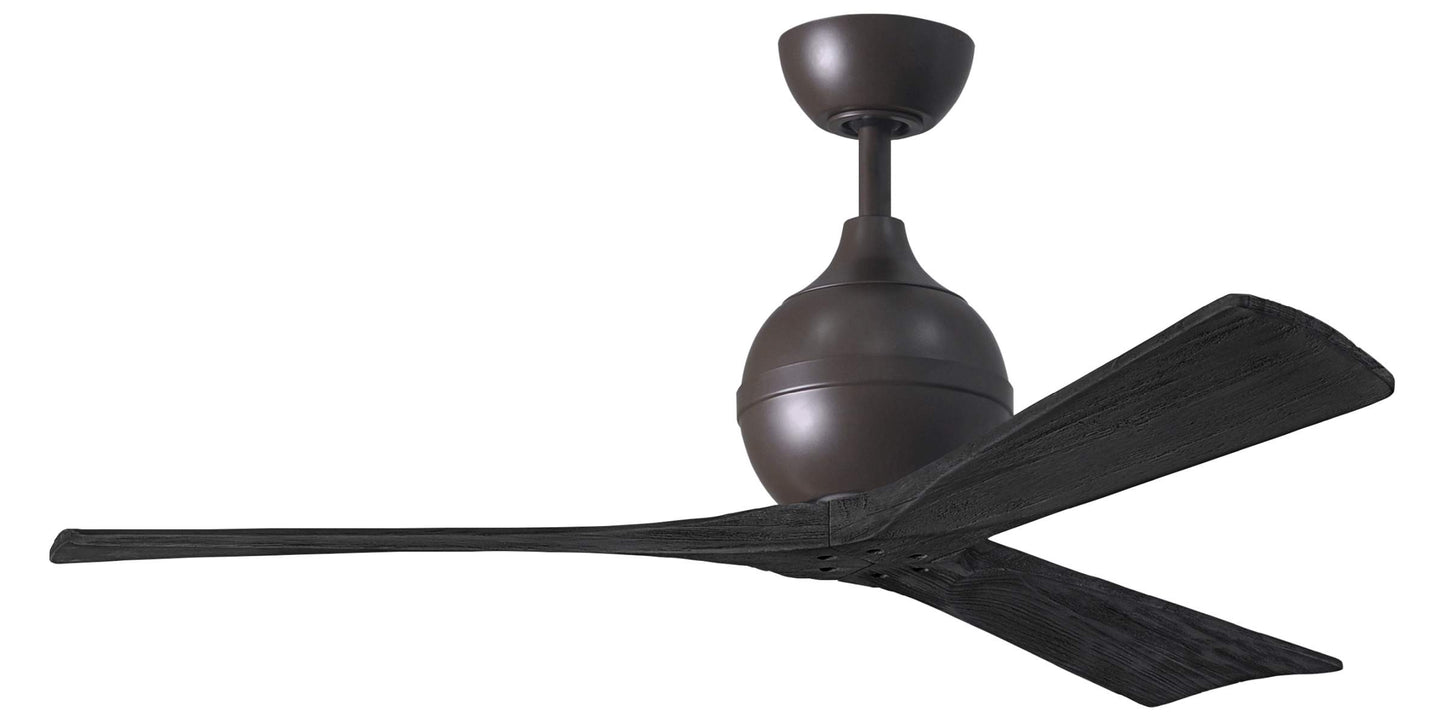 IR3-TB-BK-52 Atlas Irene 52" Ceiling Fan in Textured Bronze with Matte Black Blades