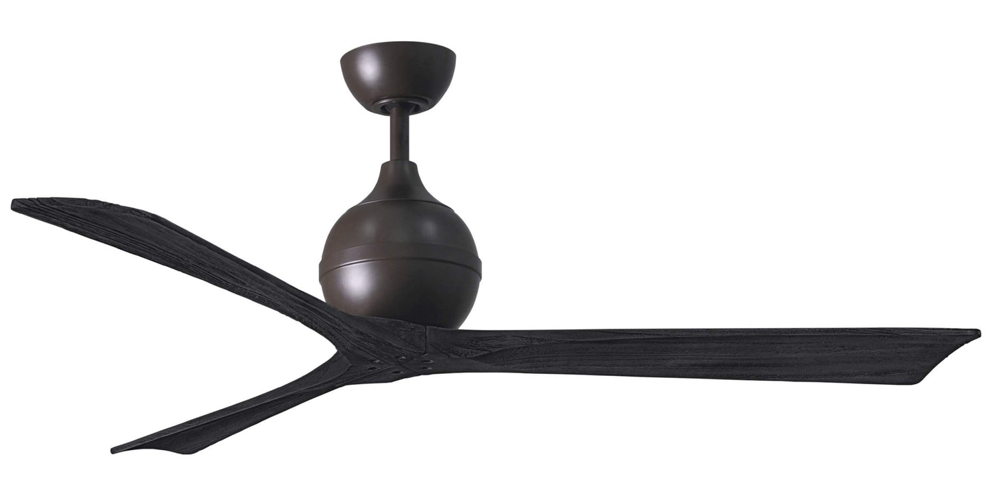 IR3-TB-BK-60 Atlas Irene 60" Ceiling Fan in Textured Bronze with Matte Black Blades