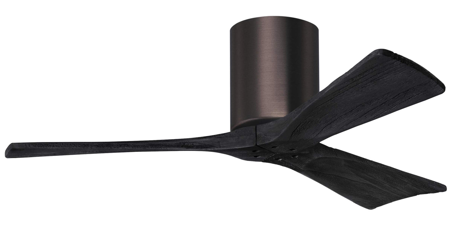 IR3H-BB-BK-42 Atlas Irene 42" Ceiling Fan in Brushed Bronze with Matte Black Blades