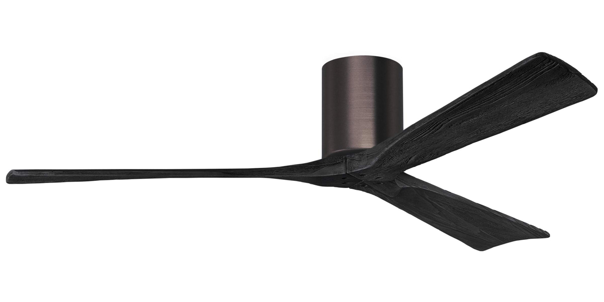 IR3H-BB-BK-60 Atlas Irene 60" Ceiling Fan in Brushed Bronze with Matte Black Blades