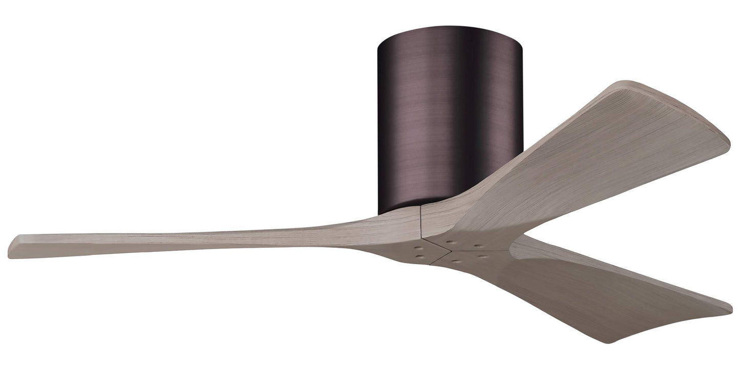 IR3H-BB-GA-42 Atlas Irene 42" Ceiling Fan in Brushed Brass with Gray Ash  Blades