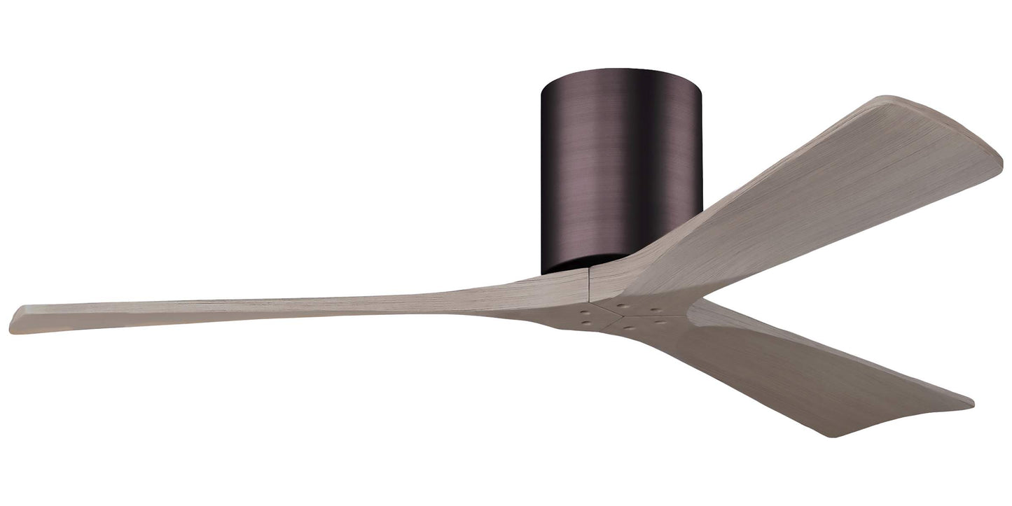 IR3H-BB-GA-52 Atlas Irene 52" Ceiling Fan in Brushed Brass with Gray Ash  Blades