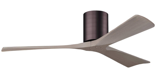 IR3H-BB-GA-52 Atlas Irene 52" Ceiling Fan in Brushed Brass with Gray Ash  Blades