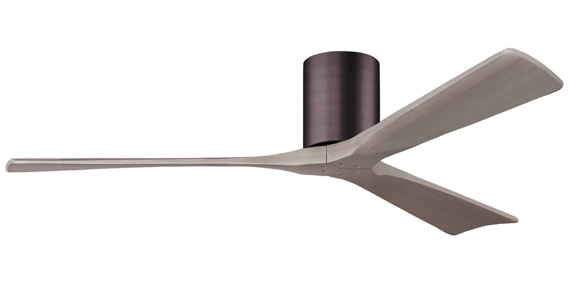 IR3H-BB-GA-60 Atlas Irene 60" Ceiling Fan in Brushed Brass with Gray Ash  Blades