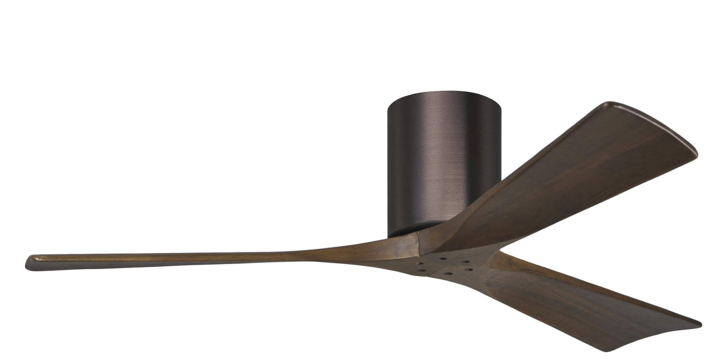 IR3H-BB-WA-52 Atlas Irene 52" Ceiling Fan in Brushed Bronze with Walnut Blades