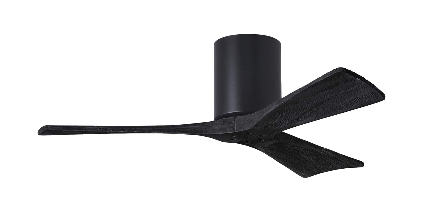 IR3H-BK-BK-42 Atlas Irene 42" Ceiling Fan in Matte Black with Matte Black Blades