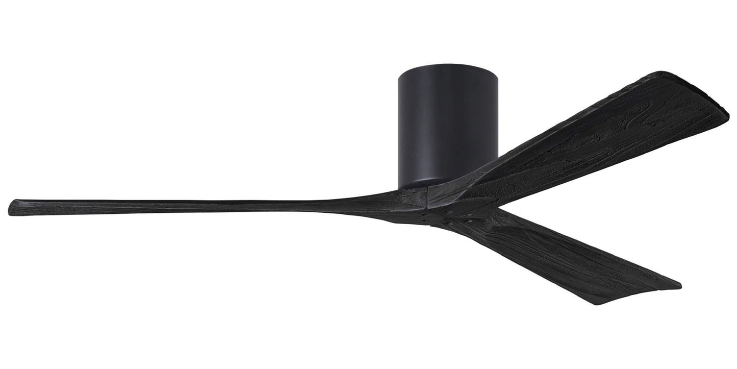 IR3H-BK-BK-60 Atlas Irene 60" Ceiling Fan in Matte Black with Matte Black Blades