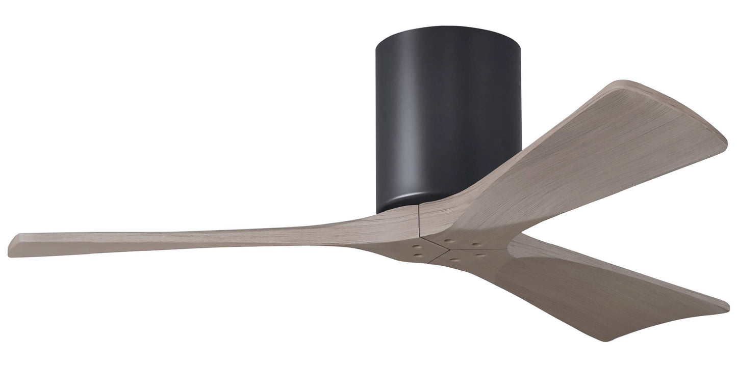 IR3H-BK-GA-42 Atlas Irene 42" Ceiling Fan in Matte Black with Gray Ash  Blades