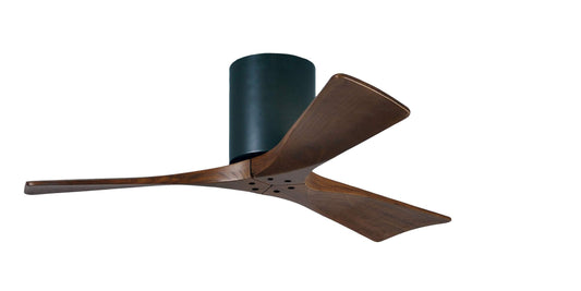 IR3H-BK-WA-42 Atlas Irene 42" Ceiling Fan in Matte Black with Walnut Tone Blades