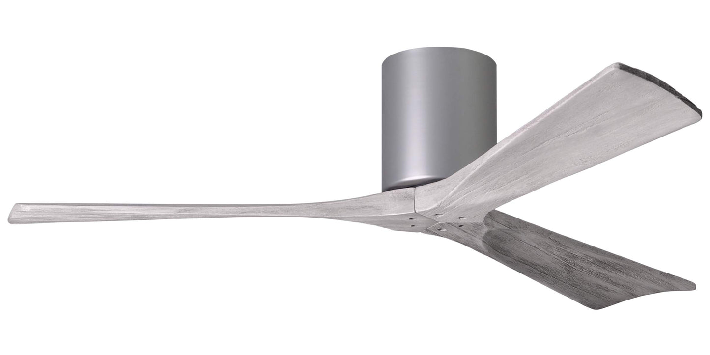 IR3H-BN-BW-52 Atlas Irene 52" Ceiling Fan in Brushed Nickel with Barnwood Tone Blades