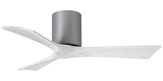 IR3H-BN-MWH-42 Atlas Irene 42" Ceiling Fan in Brushed Nickel with Matte White Blades