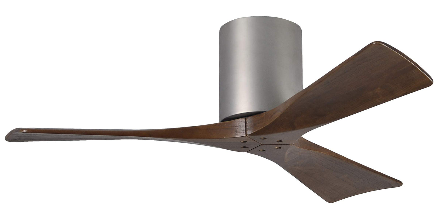 IR3H-BN-WA-42 Atlas Irene 42" Ceiling Fan in Brushed Nickel with Walnut Tone Blades