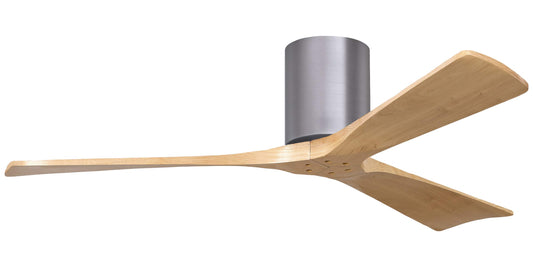 IR3H-BP-LM-52 Atlas Irene 52" Ceiling Fan in Brushed Pewter with Light Maple Blades