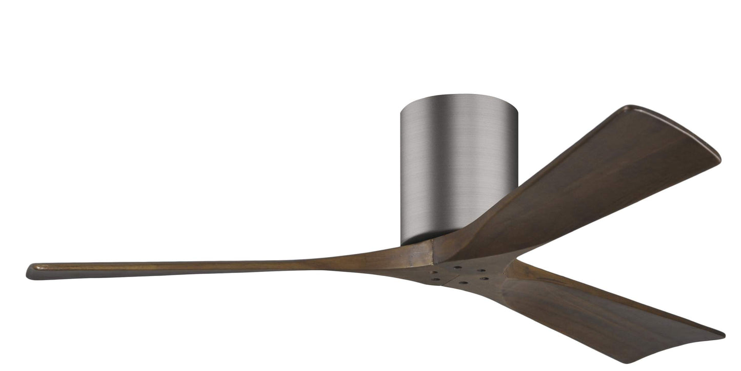 IR3H-BP-WA-52 Atlas Irene 52" Ceiling Fan in Brushed Pewter with Walnut Blades